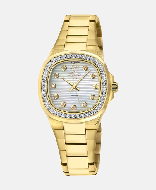 Gevril Uhr mit Diamanten Farbe Gold